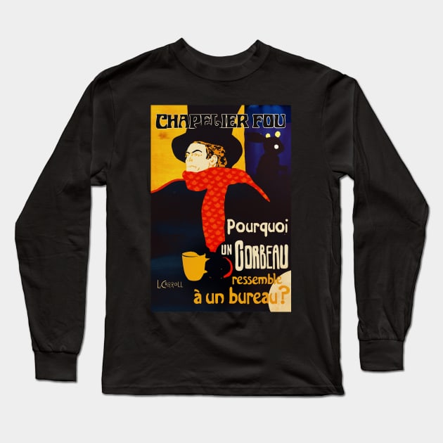 Chapelier Fou Poster - Mad Hatter Long Sleeve T-Shirt by djrbennett